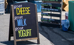 Local cheeses at the Beacon Farmer's Market