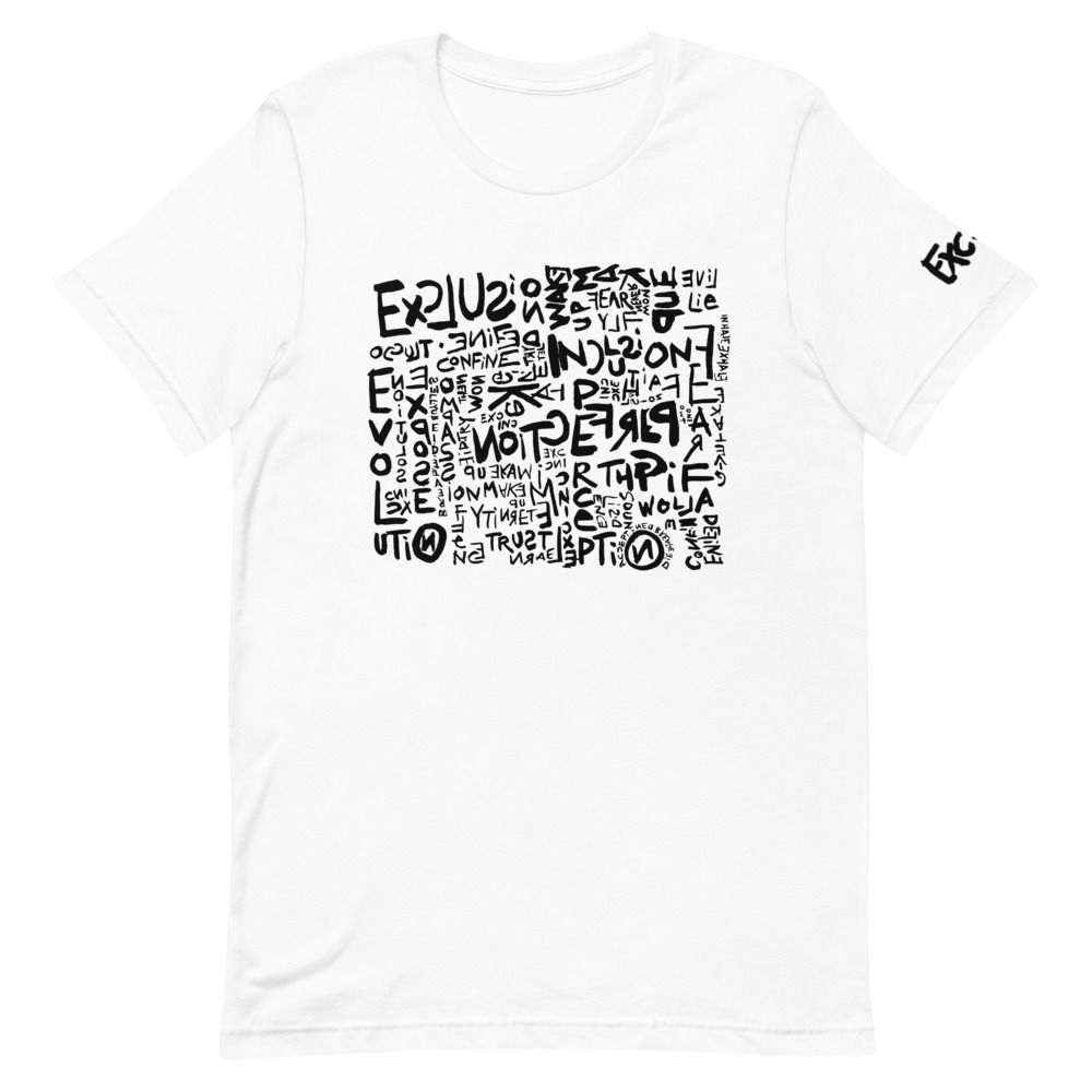 'WORDS' PRINT UNISEX T-SHIRT