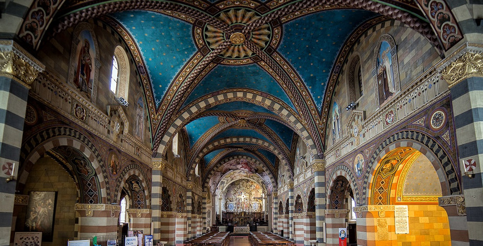 Il magnifico soffitto del Duomo di Bobbio