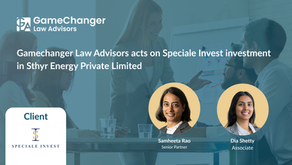 GameChanger Law Advisors acts on Speciale Invest investment in Sthyr Energy