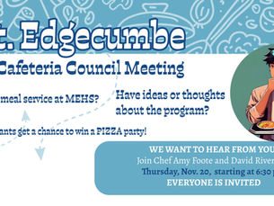Join us for the first Cafeteria Council Meeting - Thursday - Nov 20!