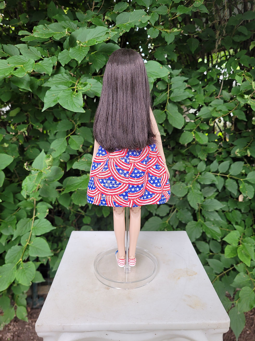 Thumbnail: Stars and Stripes sister set for Grace and Anne 