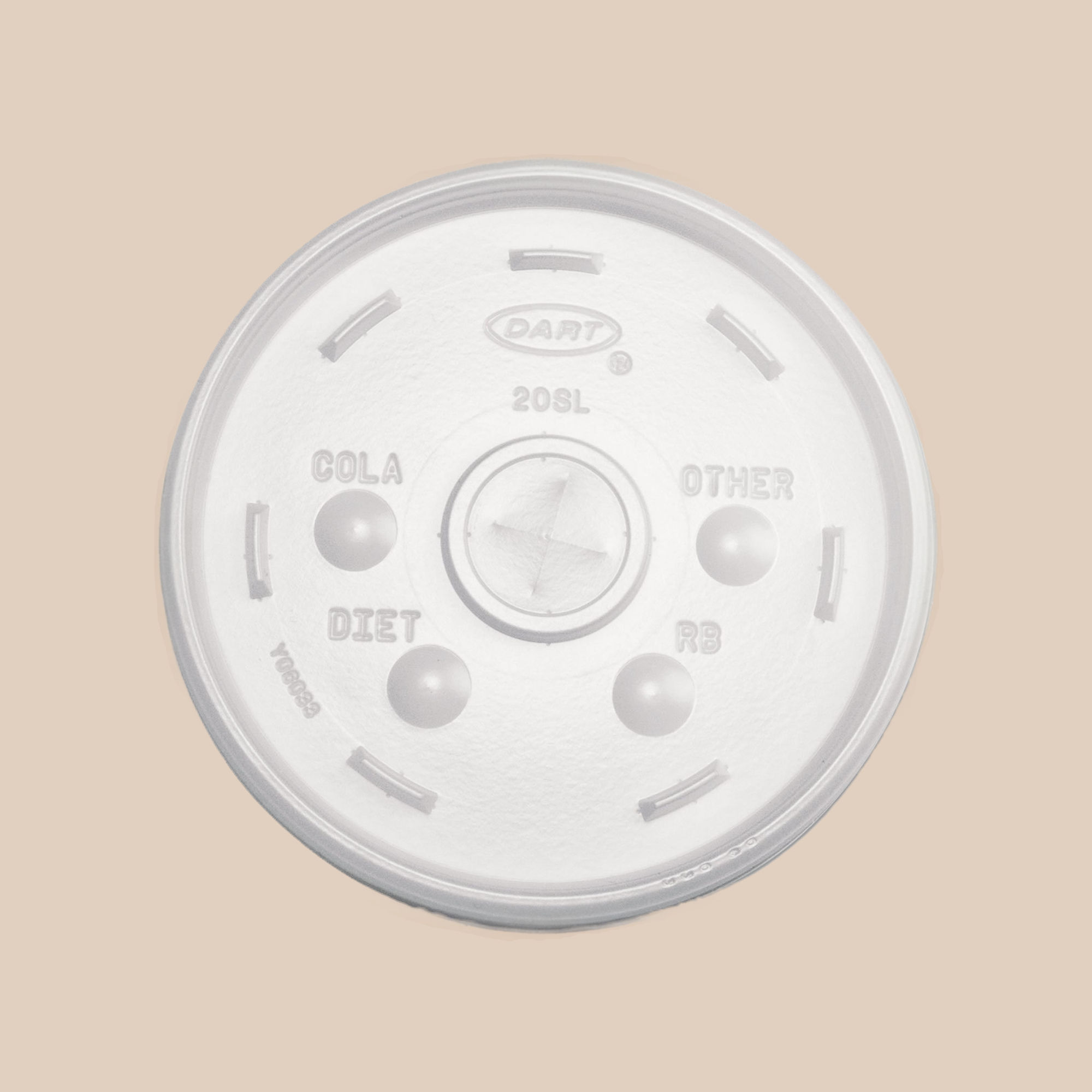 1 PQ C/100PZAS DE TAPA RANURA PARA VASO  TERMICO