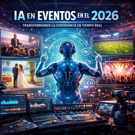 representacion de la IA y el apoyo que puede dar a eventos corporativos, sociales, deportivos y conciertos