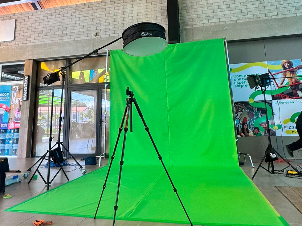 green screen en instalación