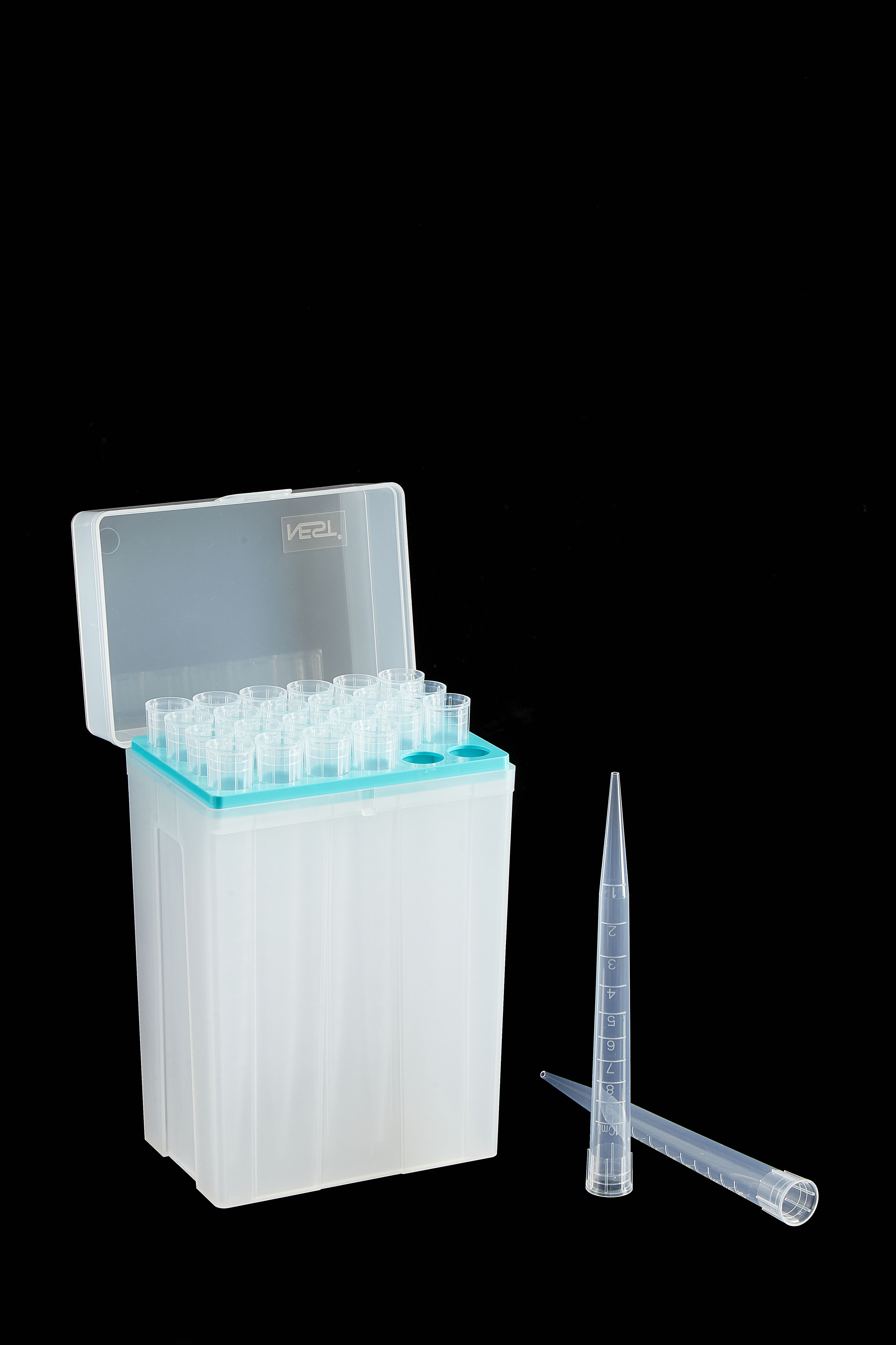 NEST 10ml Pipette Tips For Eppendorf, Racked, Sterile, Carton of 720 tips