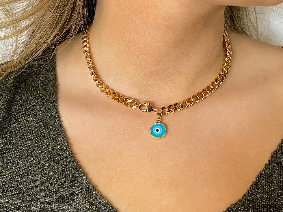 תמונה ממוזערת: Knot Necklace with evil eye