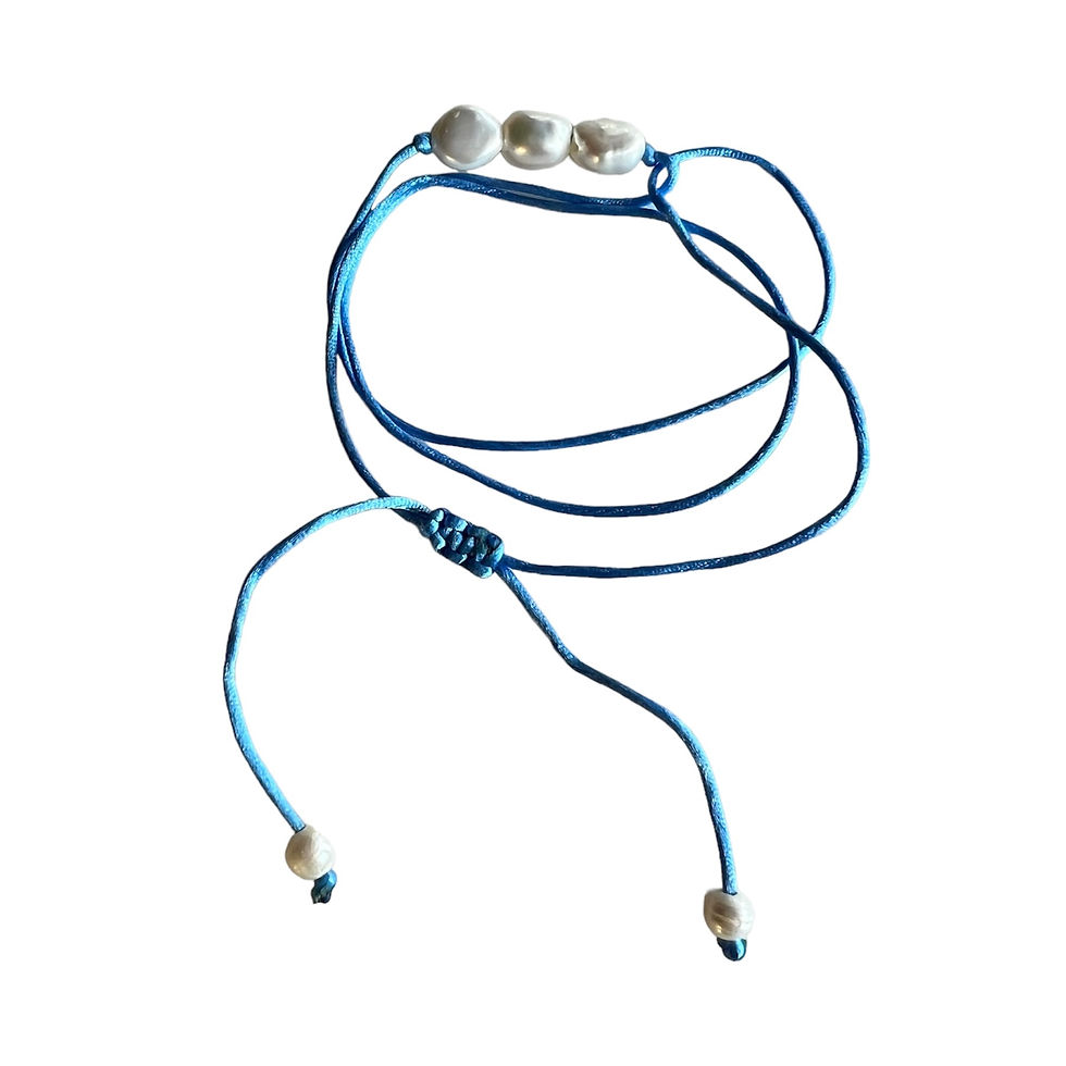 תמונה ממוזערת: Triple pearl and leather bracelet/Necklace (multiple sizes and colors )