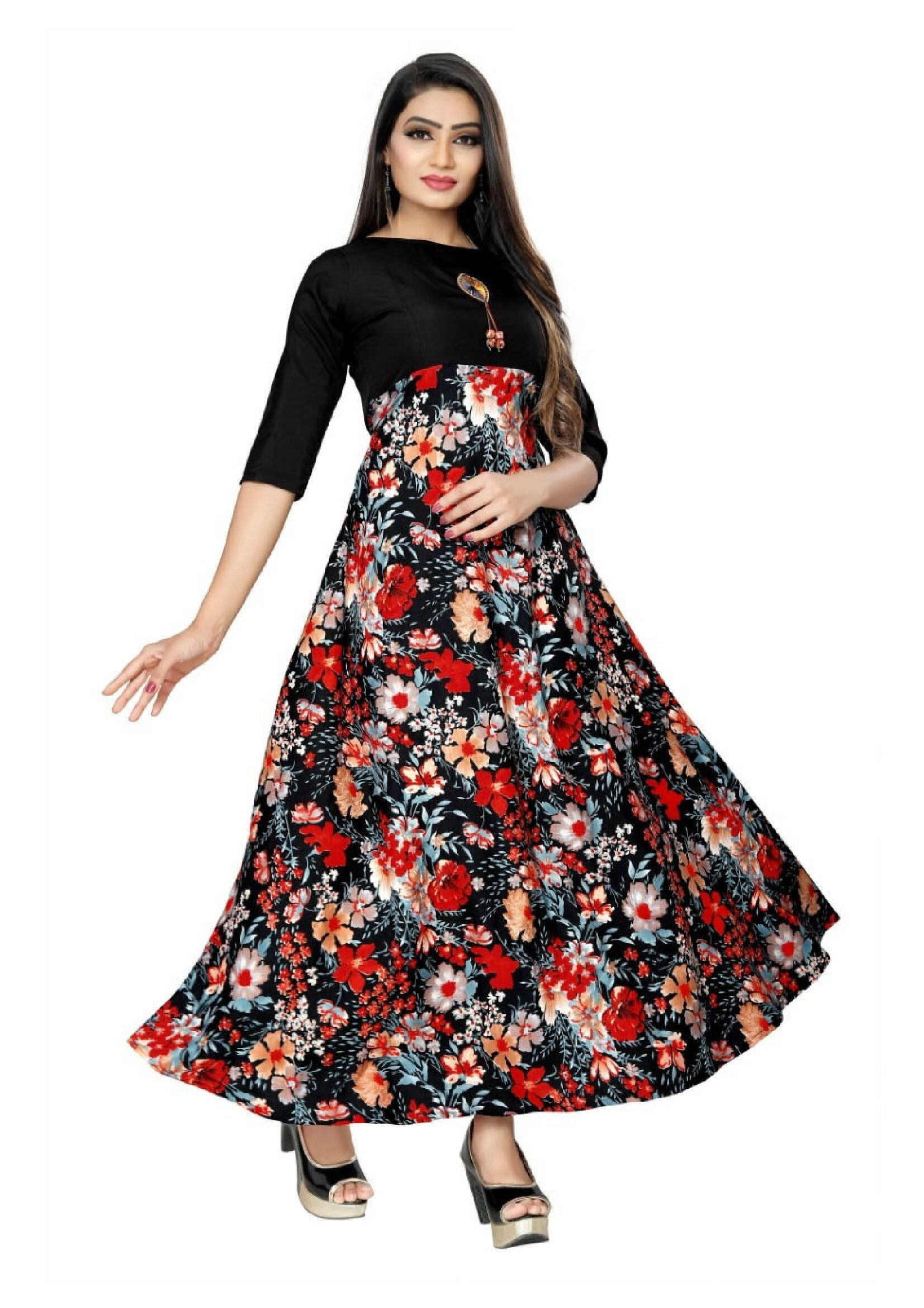 Designer Printed Gown