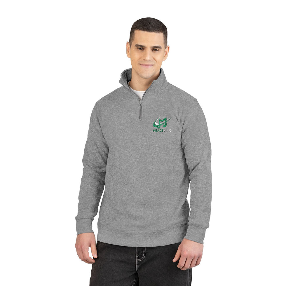 Thumbnail: Cozy Embroidered Unisex Fleece Pullover, Meade Band logo