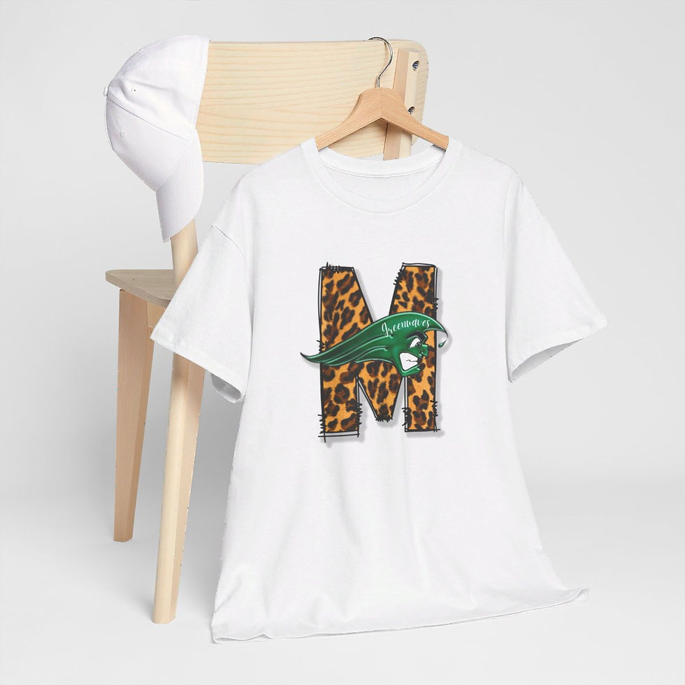 Thumbnail: Leopard Meade Greenwaves Unisex Heavy Cotton Tee