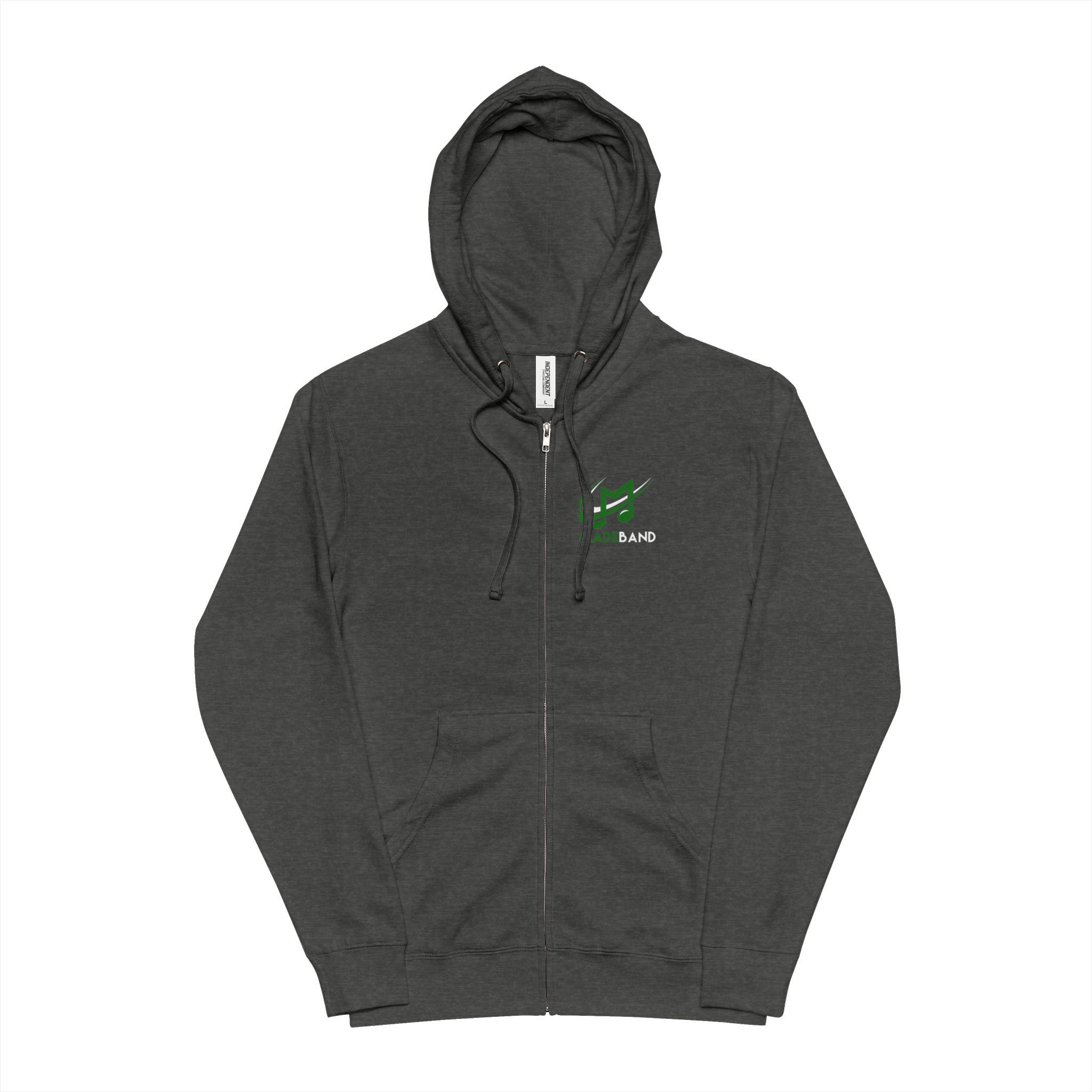 Unisex Fleece Zip Up Hoodie - Meade Band logo