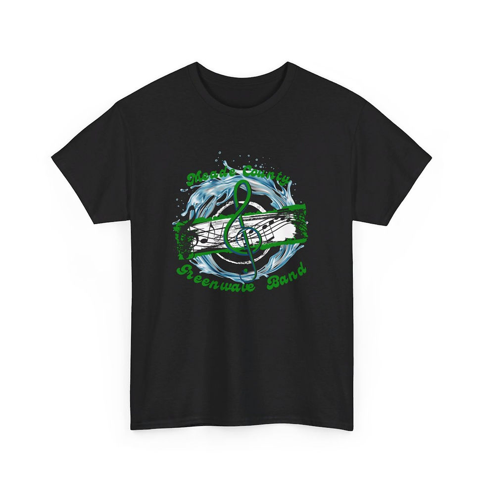 Thumbnail: Unisex Heavy Tee Meade County Greenwave Band T-Shirt w/waves 