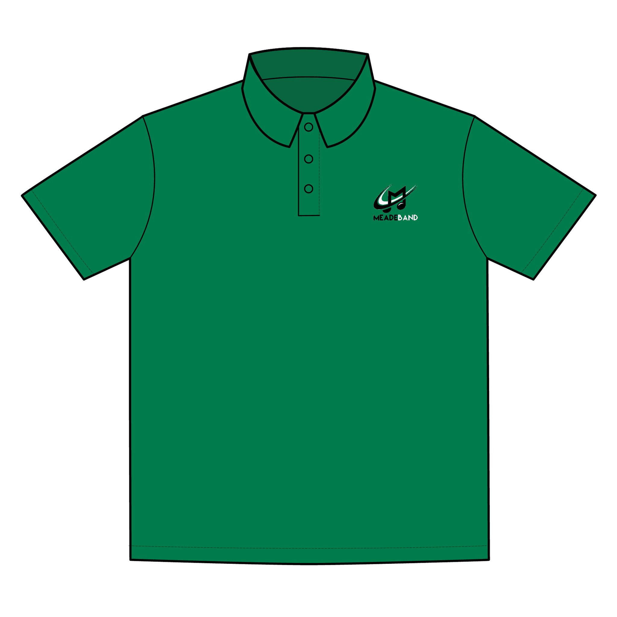 Sporty Polo Shirt for Active Lifestyles, embroidery, Meade Band logo