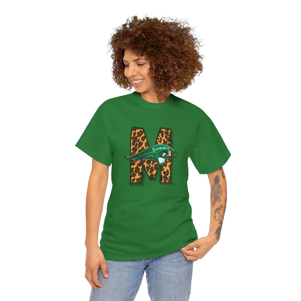 Thumbnail: Leopard Meade Greenwaves Unisex Heavy Cotton Tee