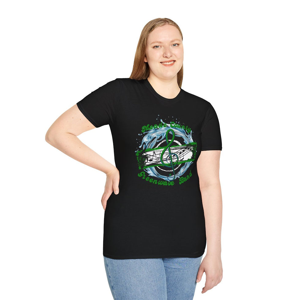 Thumbnail: Unisex Softstyle Meade County Greenwave Band T-Shirt w/waves