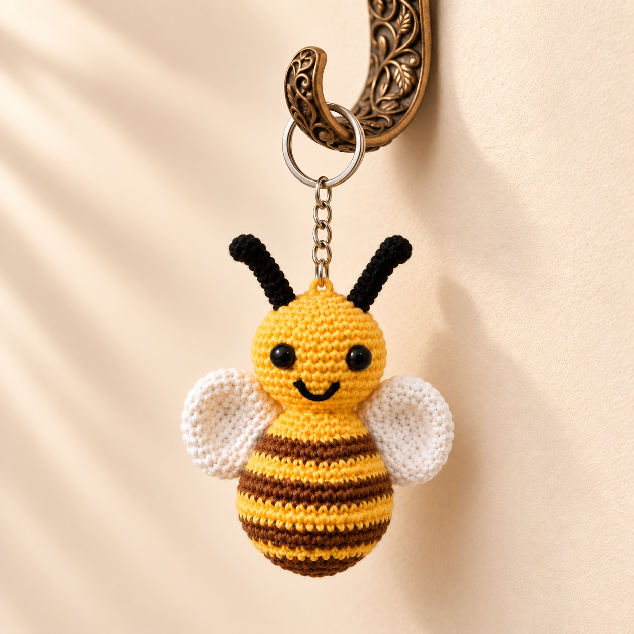 Amigurumi Honeybee Keychain