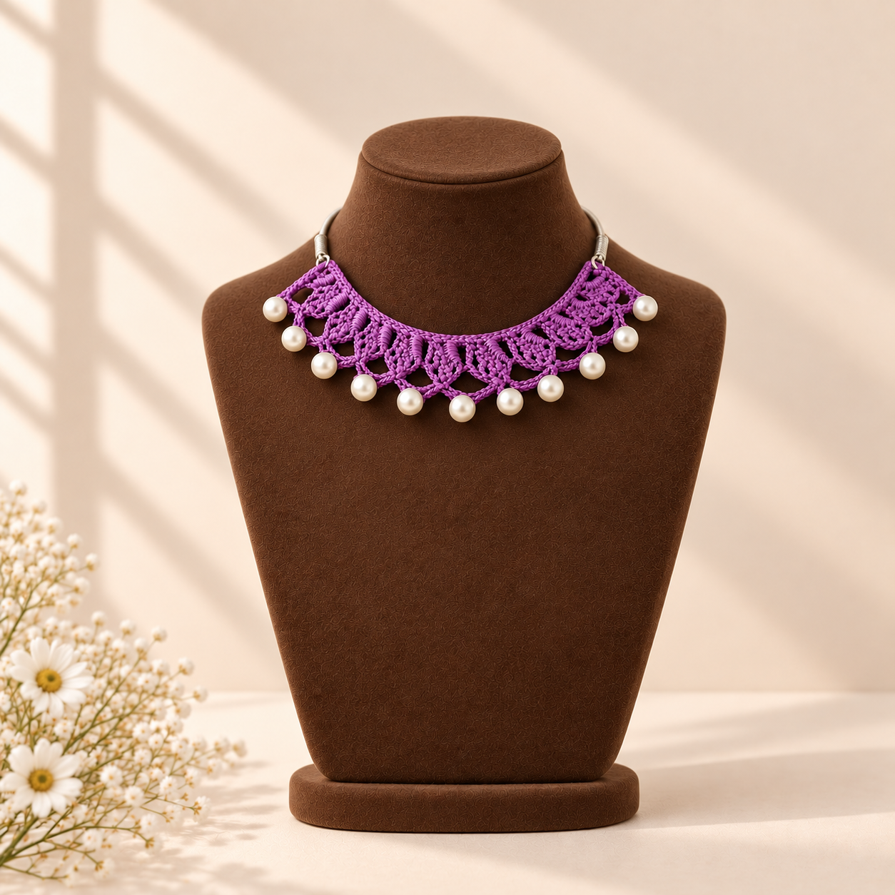 Orchid Lace Choker Necklace