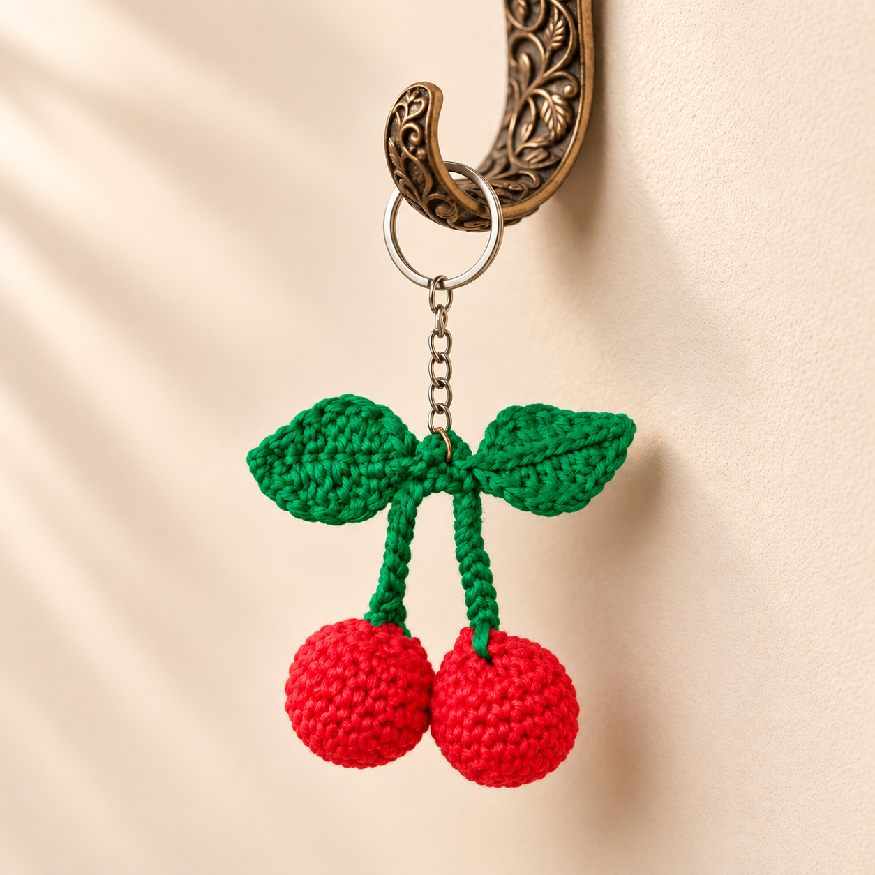 Cherry Charm Keychain