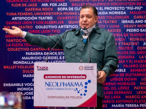 Anuncia Ricardo Moreno 1,750 mdp de inversión de Grupo Neolpharma en Toluca