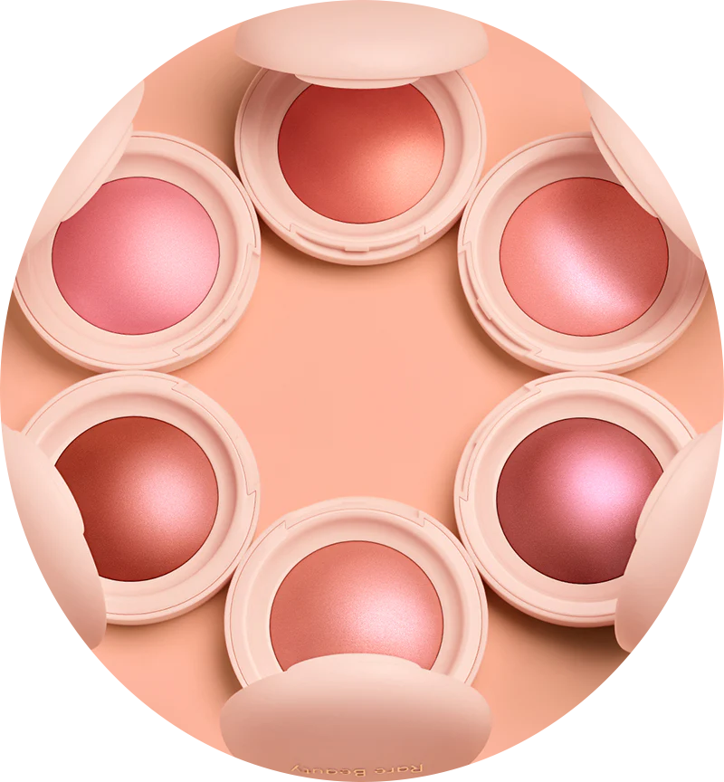 rare beauty blushes displayed in a circle