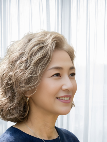 くせ毛ウェーブヘア、芦屋市50代女性