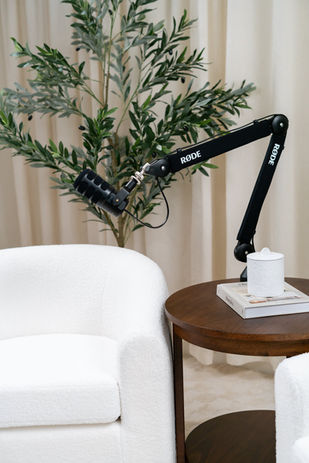 Professional podcasting studio with Rode Podmics in CT