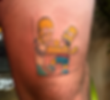 Simpsons Pop Culture Color Tattoo
