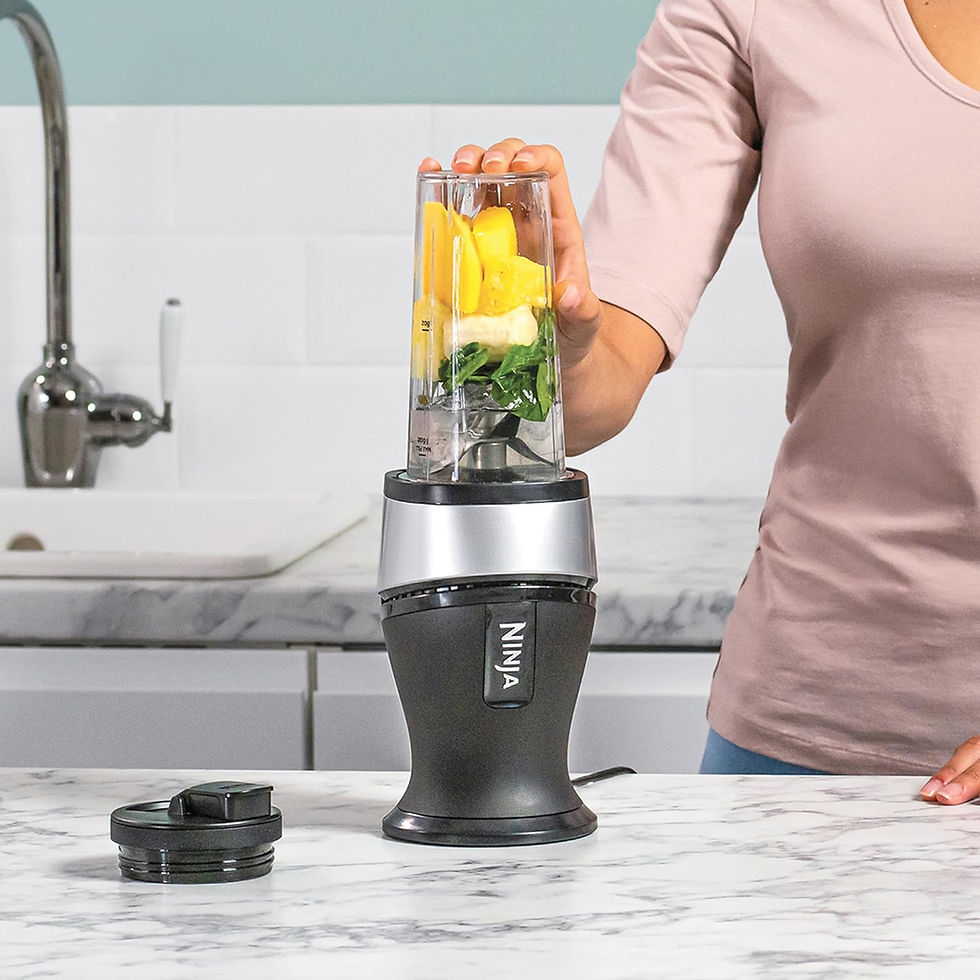 Thumbnail: Ninja 700W Slim Blender & Smoothie Maker, 2x 470ml Cups with Spout Lids