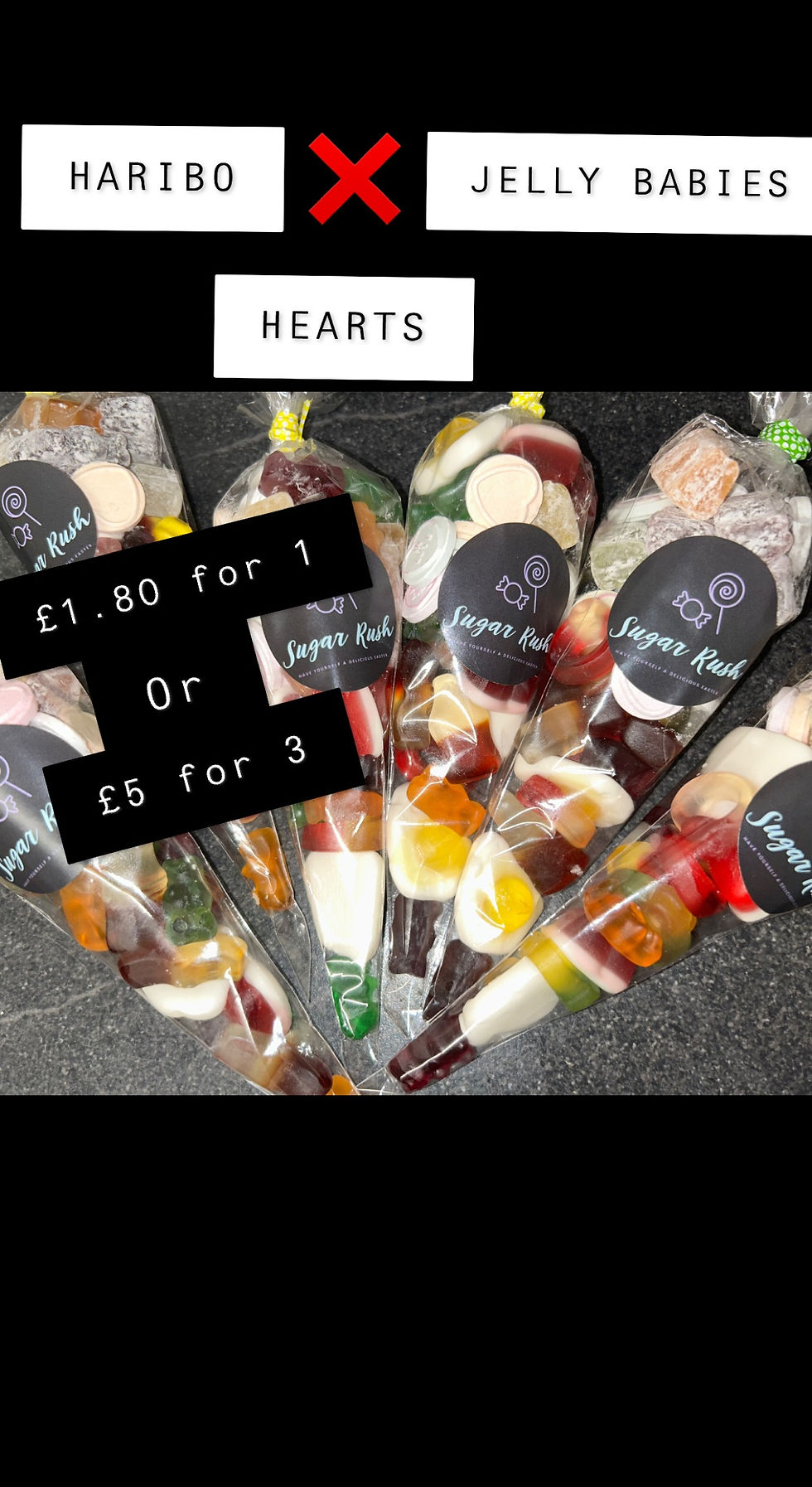 Thumbnail: HARIBO~HEARTS~JELLY BABIES
