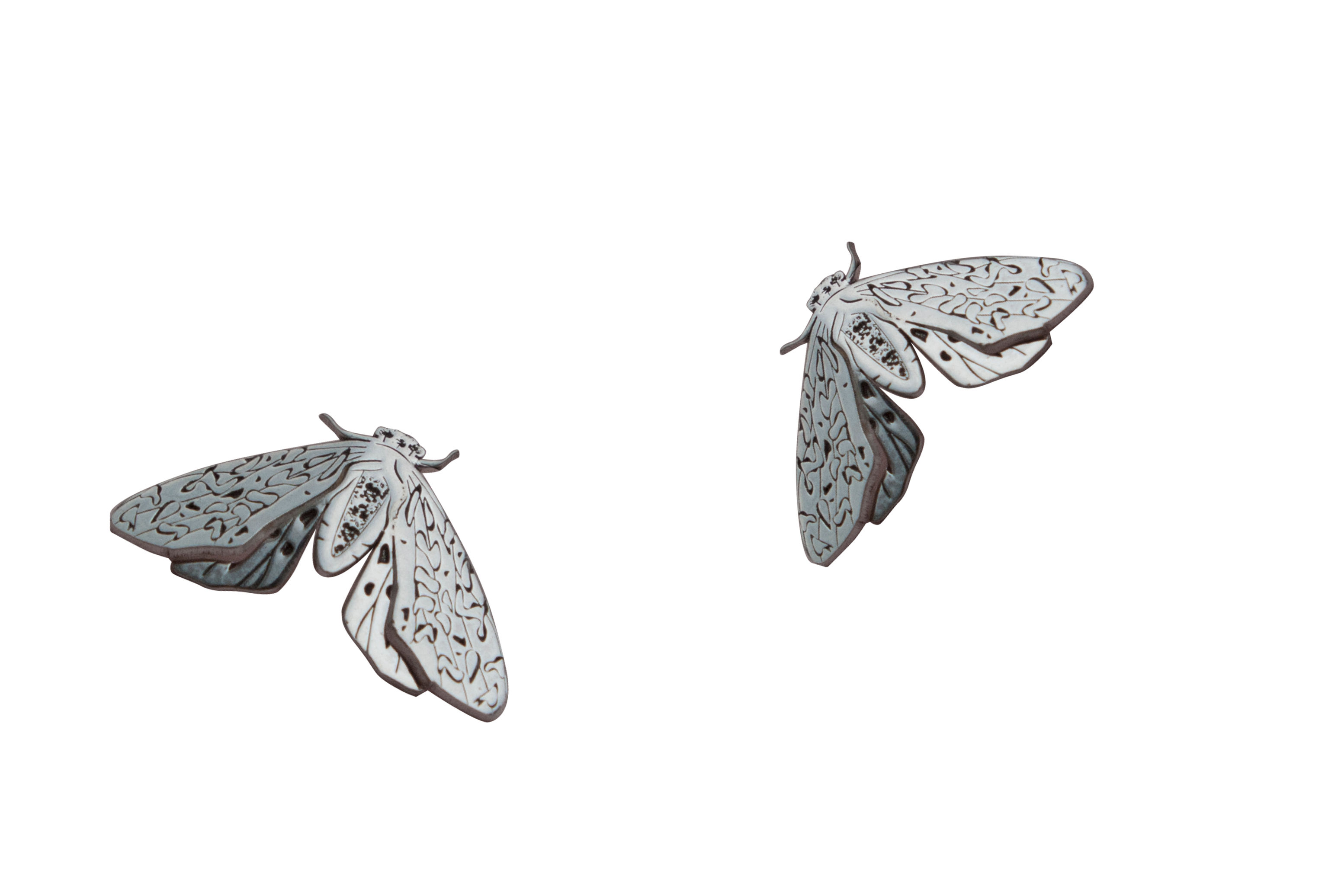 Broqueles Palomillas Plata/Dorado/Rosa