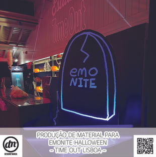 DesignD'Marca - Produção de Material para Evento - Emonite Halloween no Time Out Lisboa -