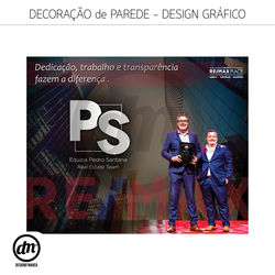 DESIGN GRÁFICO PARA DECORAÇÃO DE PAREDE DE ESCRITÓRIO