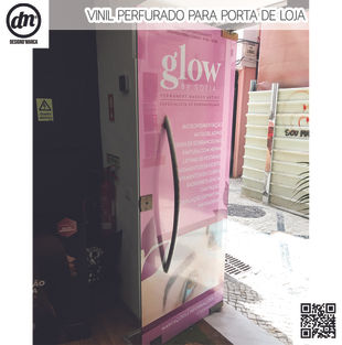 DesignD’Marca - Vinil Microperfurado para Porta de Loja