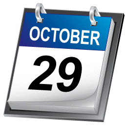 Calendar October 29