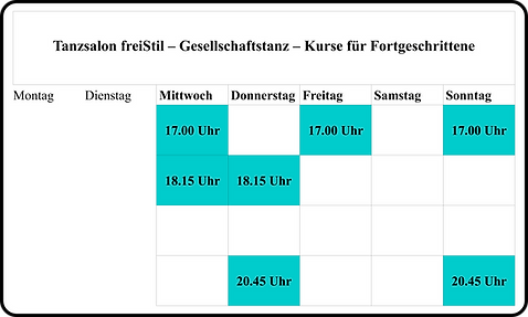 Tanzkurse für Fortgeschrittene