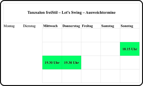 Swingkurs Tanztermine