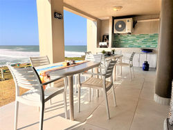 Braai area tables and aircon