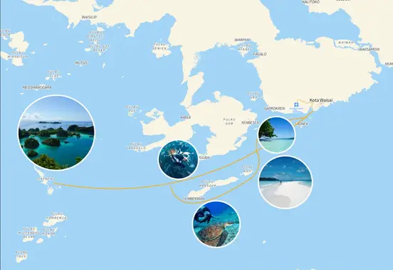 Route island hopping