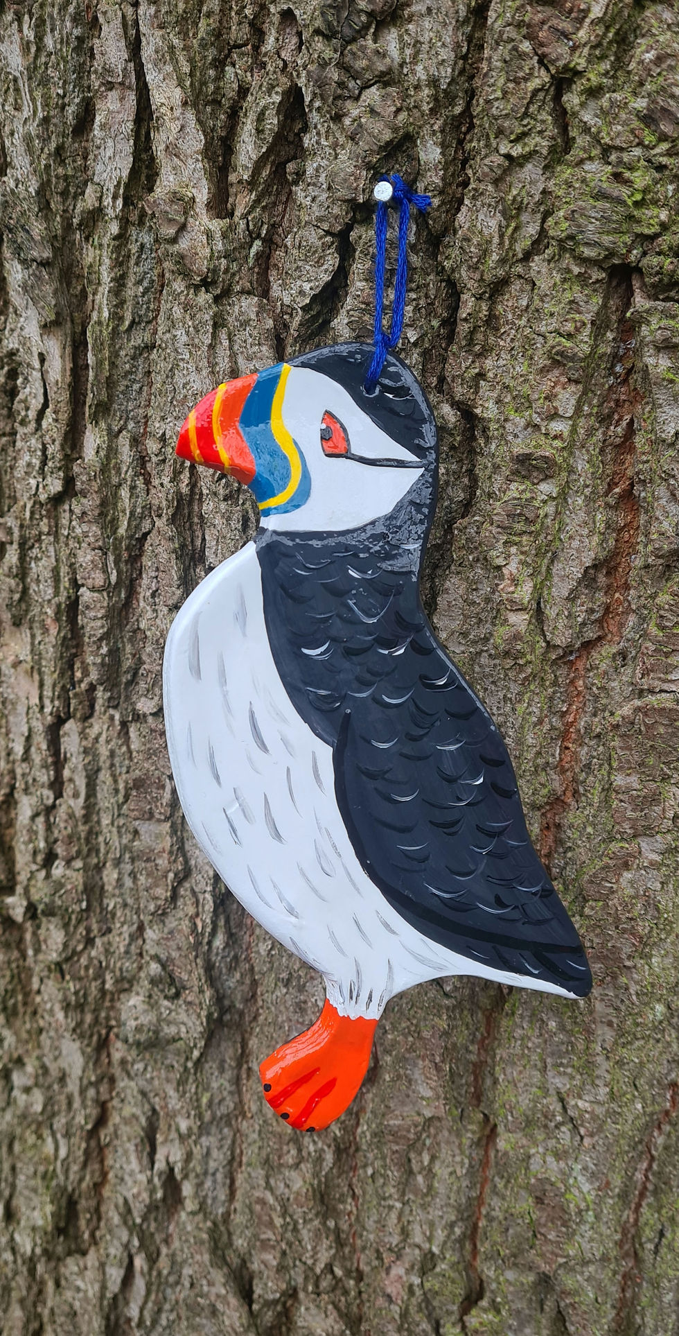 Thumbnail: Hand Painted Puffin Wall Hanging