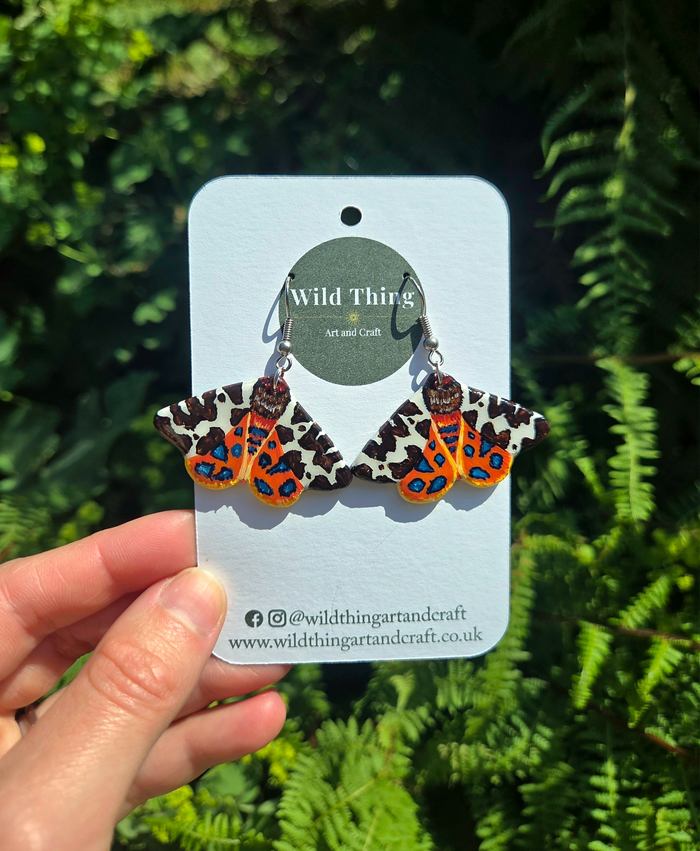 Thumbnail: Garden Tiger Moth Earrings