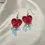 Thumbnail: Crying Heart Earrings - in Red or Black