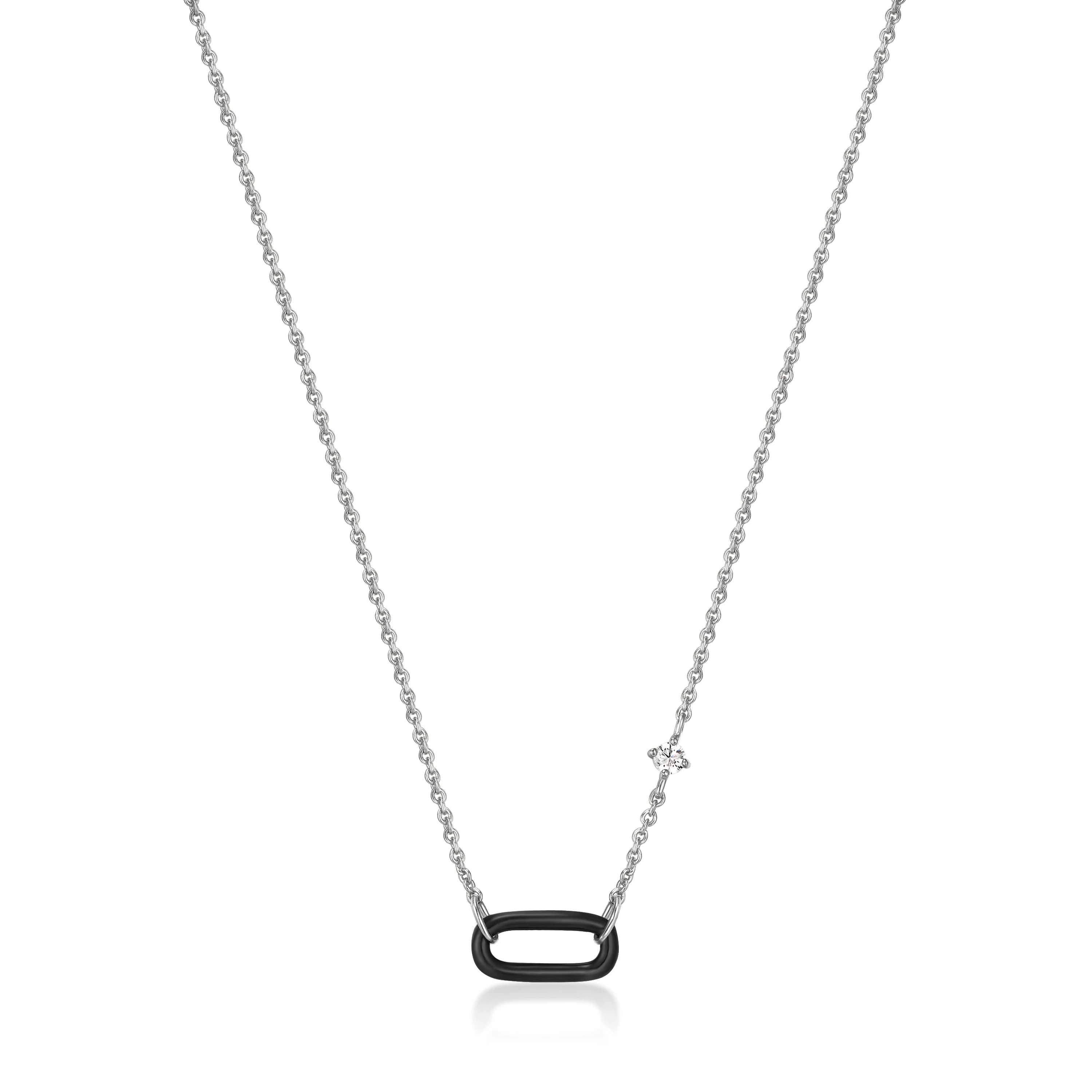 Ania Haie navy blue enamel necklace