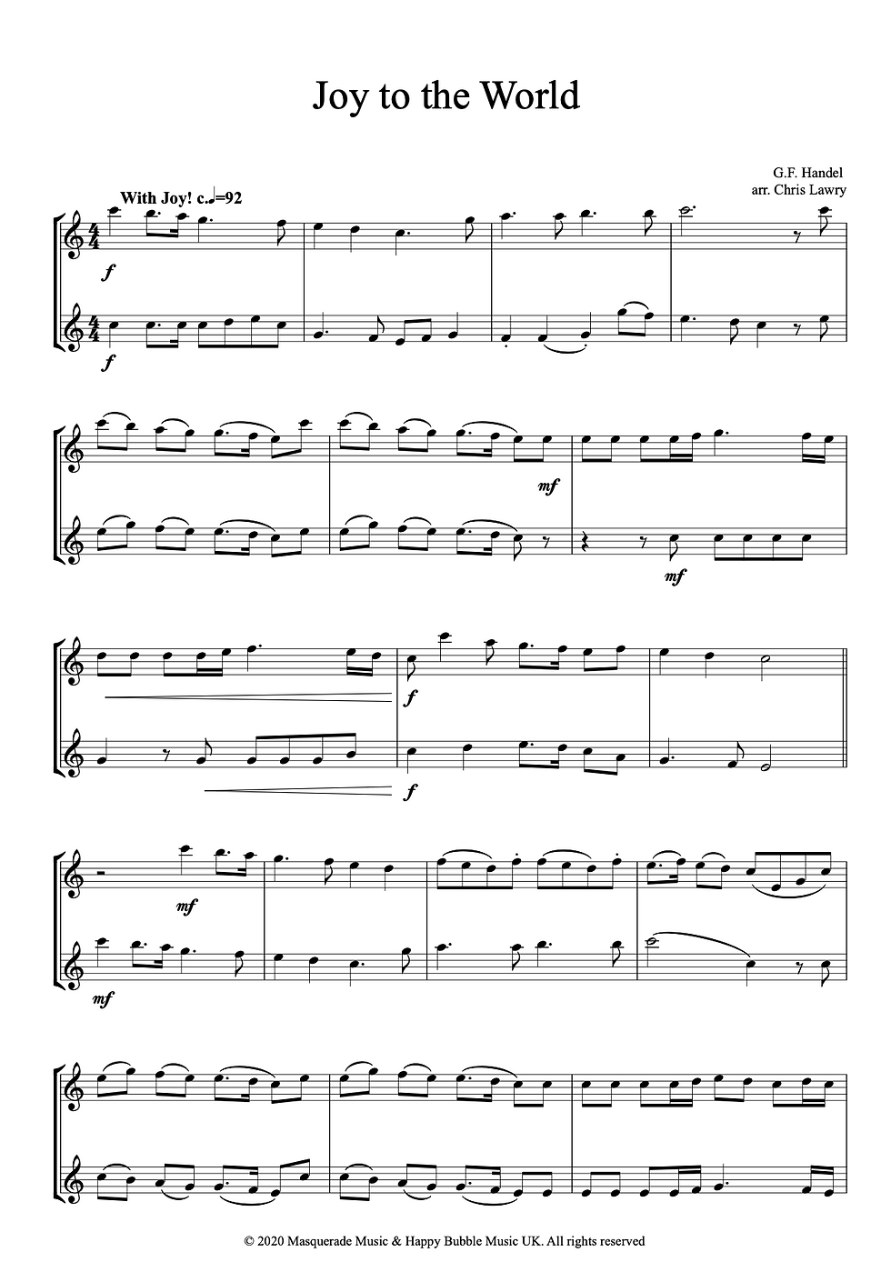 Thumbnail: Christmas for Two (Bb/Bb Sax)