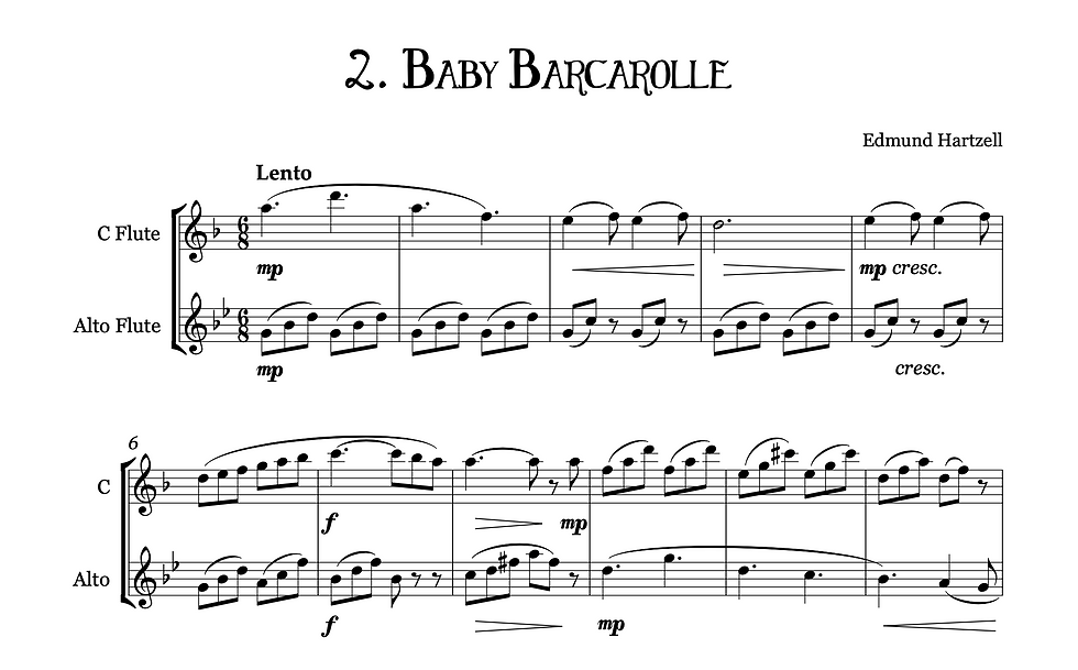 Thumbnail: Tuneful Tales flute/alto flute duets edition - 14 pieces by Edmund Hartzell