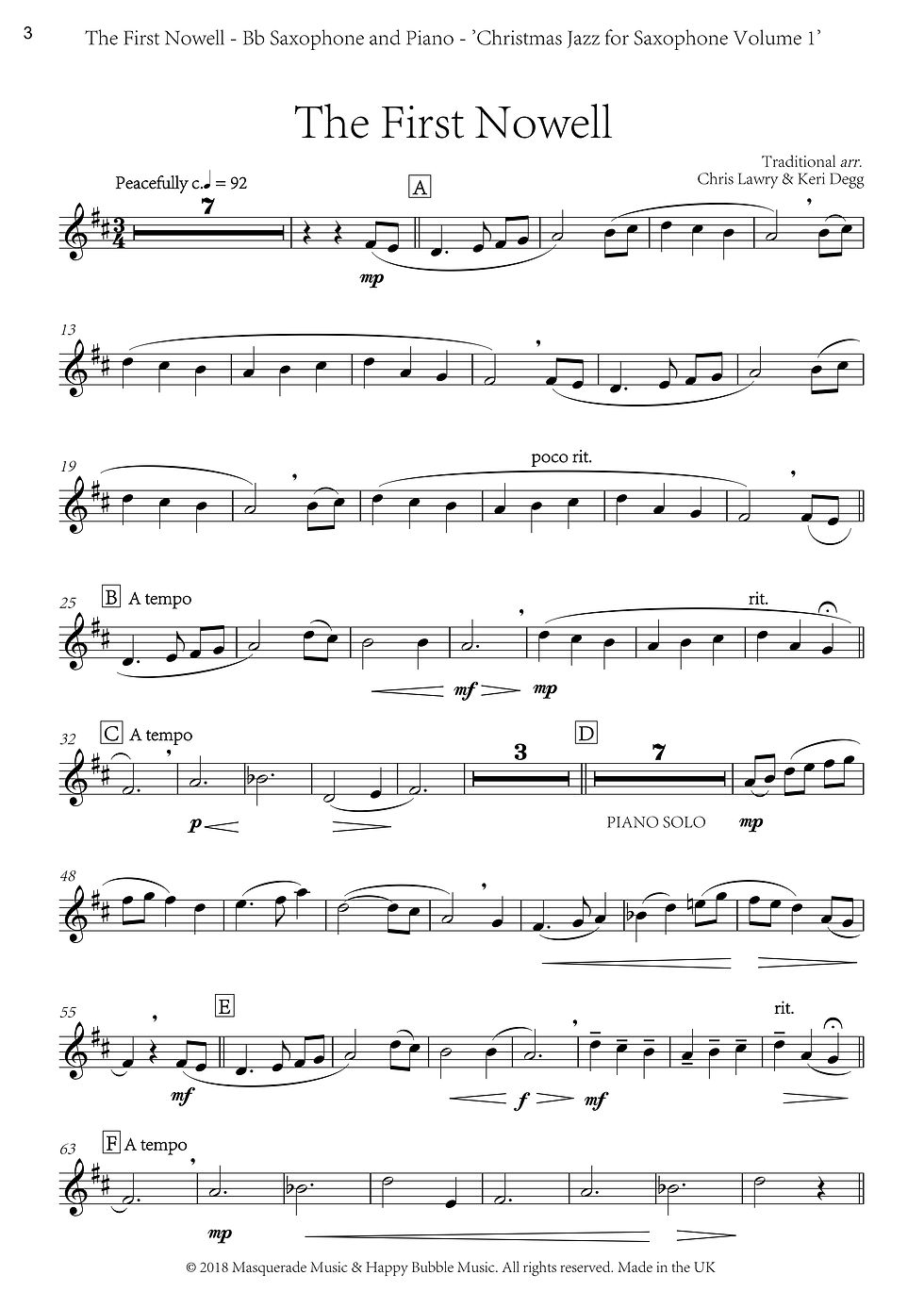 Thumbnail: Christmas Jazz Vol 1 (Bb Sax)