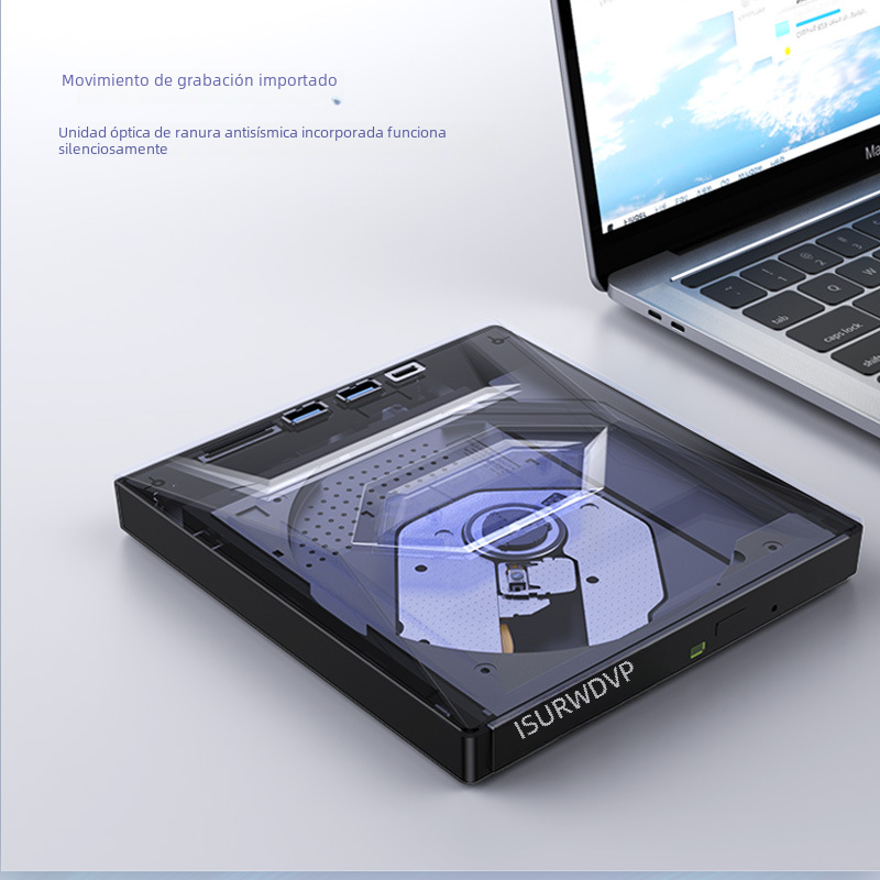Thumbnail: 5-in-1 USB 3.0 Type-C External DVD Drive for Laptops