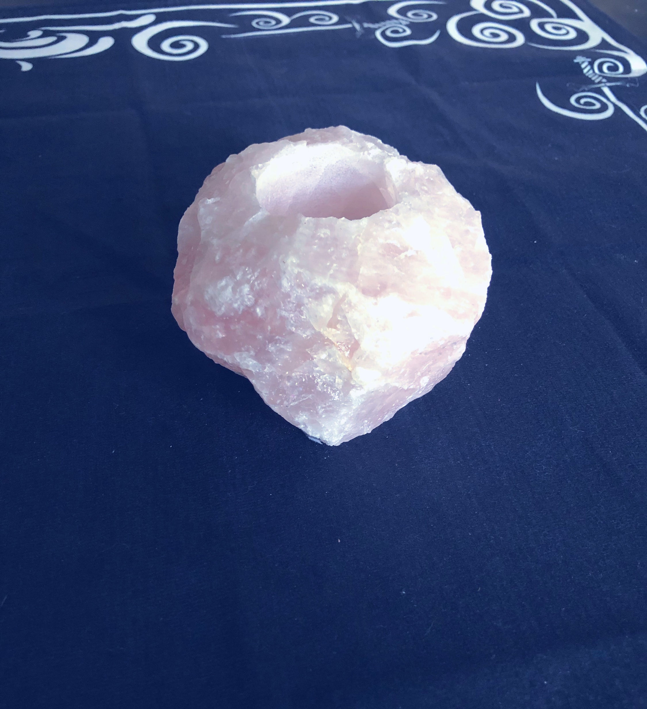 Rose Quartz Candle Holder