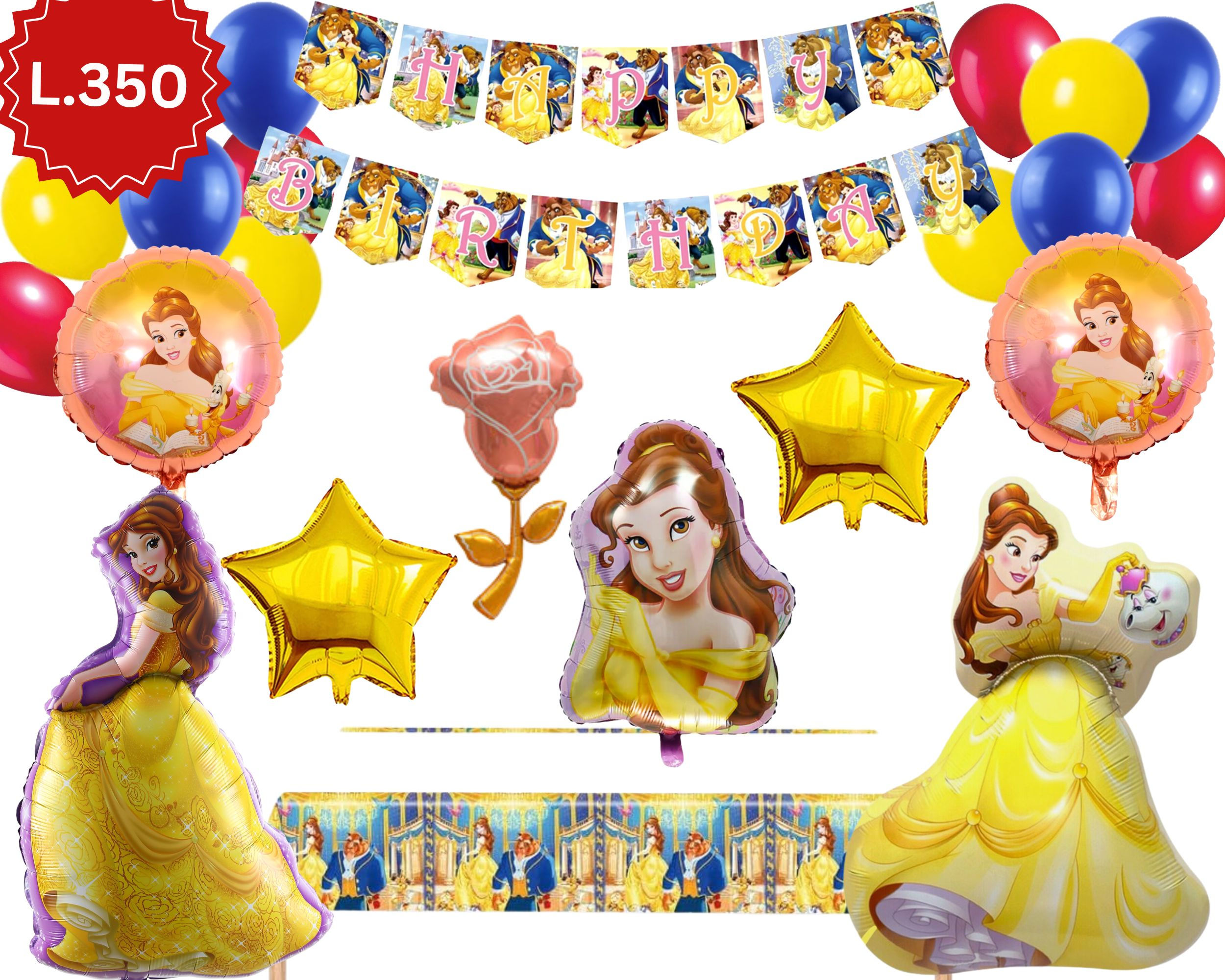 Set de globos de la princesa Bella