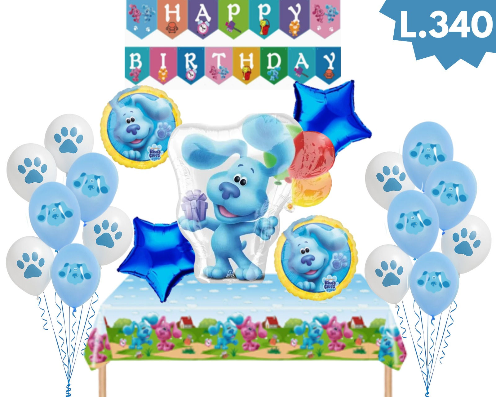 Set de globos de Pistas de Blue